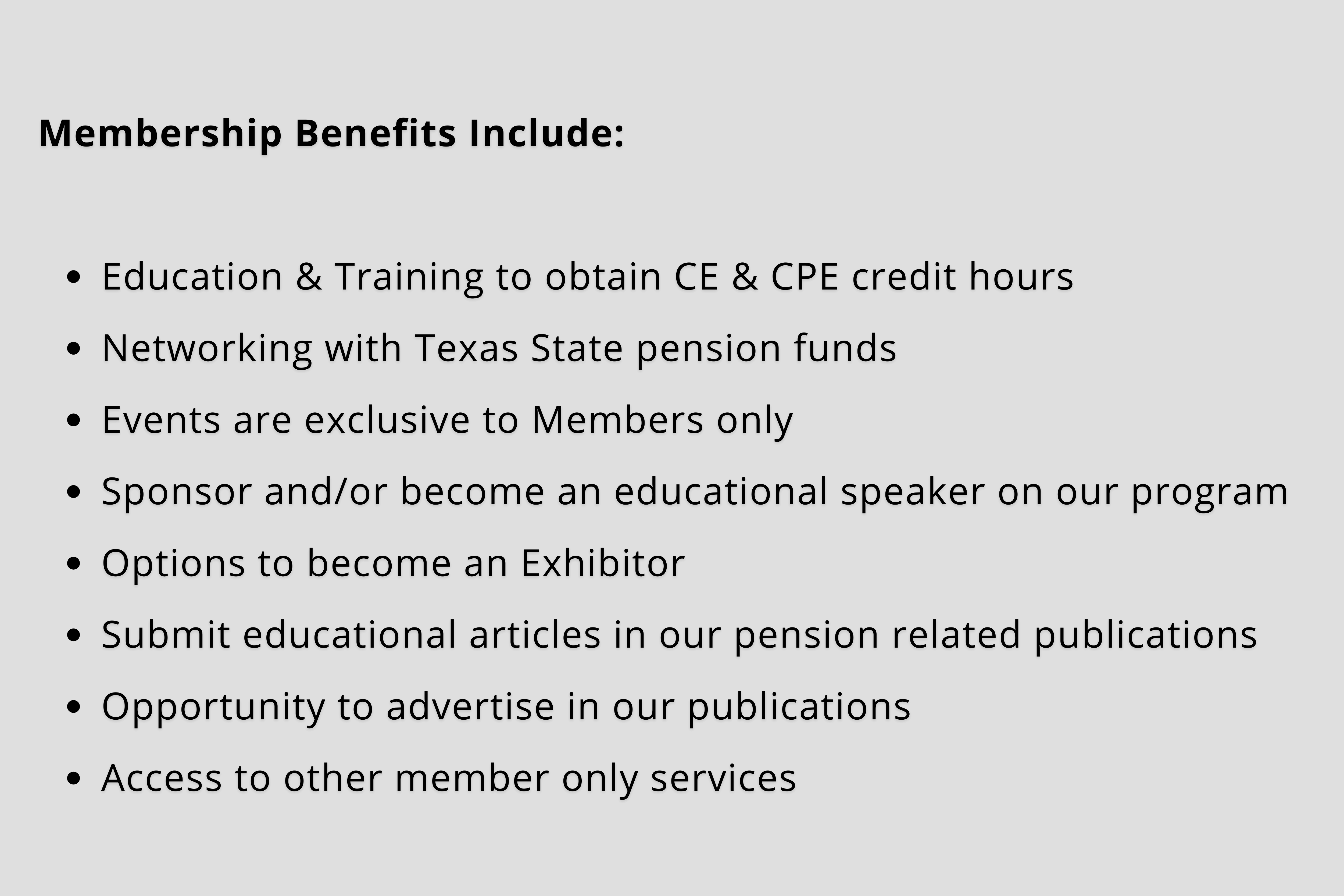 Membership Application & Benefits